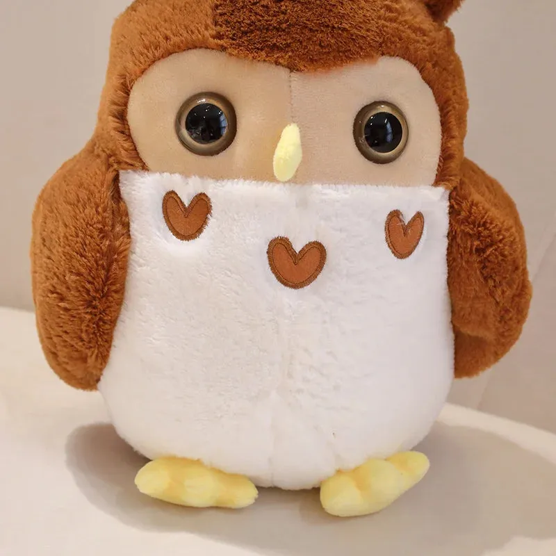 30/40cm Stuffed Couple Owl Doll Simulation Animal Toy Cute Bird Doll Brown Owl White Owl Cartoon Plush Toy Children Girls Gift