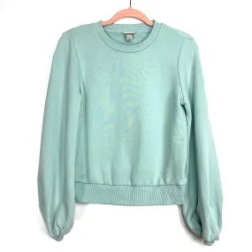 A New Day Mint Bubble Sleeve Crewneck Sweatshirt- Size XS