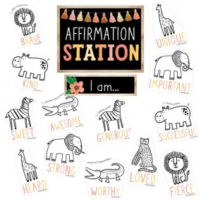 Affirmation Station | Neutral Simply Safari | UPRINT | Schoolgirl Style