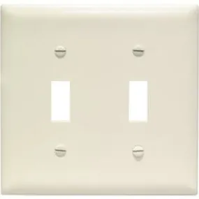 Almond 2-Toggle Opening Nylon Wall Plate