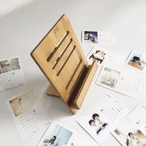 Bamboo Calendar Support Wooden Reading Frame