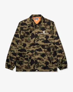 BAPE 1ST CAMO NYLON TWILL COACH JACKET