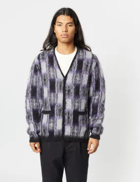 Beams Plus Jacquard Cardigan (Check) - Black