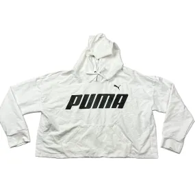 Black & White Athletic Sweatshirt Hoodie By Puma, Size: Xl