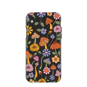 Black Midnight Shrooms iPhone X Case