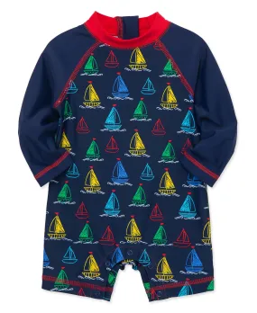 Boat Long Sleeve Infant Rashguard Suit (6M-24M)