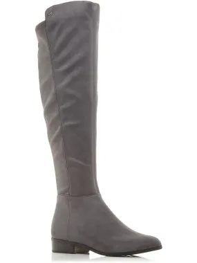 BROMLEY FLAT BOOT Womens Comfort Insole Faux Suede Knee-High Boots