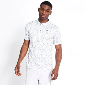 Bubble Print Golf Polo - White