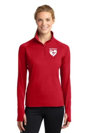 Chap Baseball Ladies Sport Wick 1/2 Zip Pullover