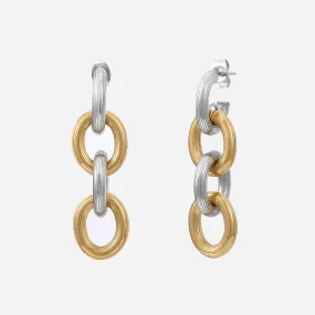 Chunky Mixed Metal Chain Earrings