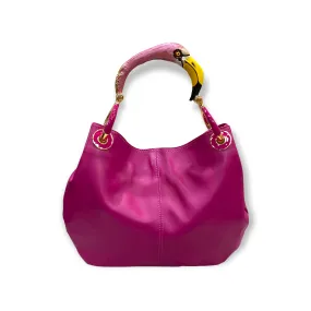 FLAMINGO SMALL HANDBAG  IN HIGHT QUALITY LEATHER