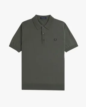 Fred Perry Classic Knitted Polo Shirt - Field Green