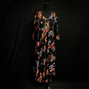 Gorgeous Comfortable Black Floral Rayon Dress Style Kurthi