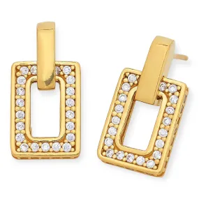 Katharine McPhee  2.17ctw Rectangle Earrings - Sterling Silver