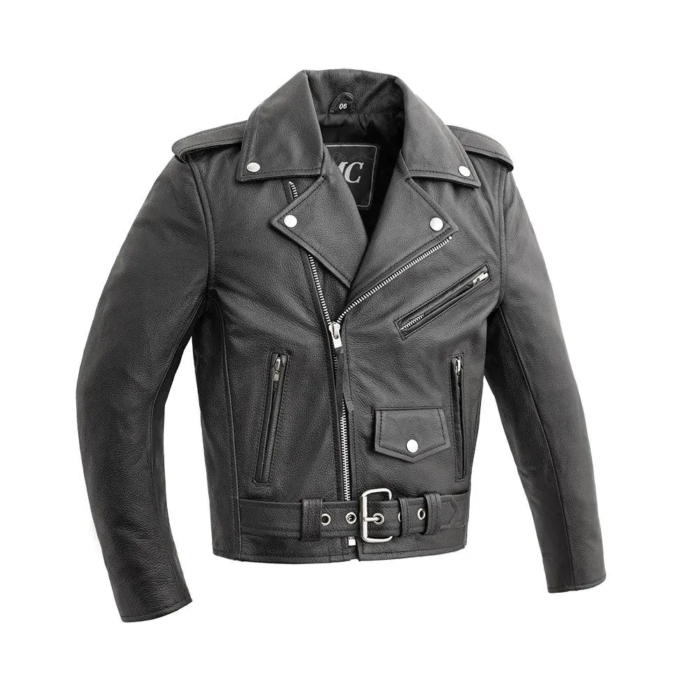 Kids - Cry Baby Motorcycle Leather Jacket by First MFG