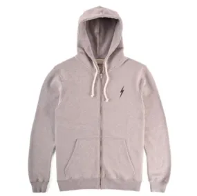 LIGHTNING BOLT ESSENTIAL FLEECE HEATHER ZIP GREY