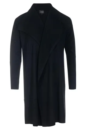 Long line Touch of Wool Cardigan | Black | 6346ZZ