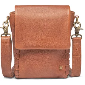 Mobilebag with delicate edge stitching / 16188 - Cognac