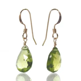 Peridot Earrings with Gold Filled French Earwires