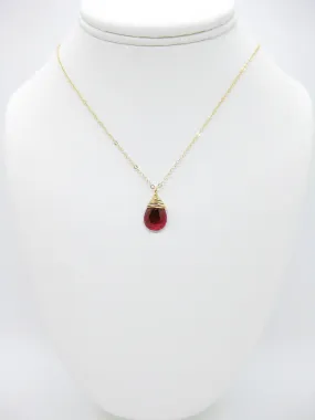 Poppy: Ruby Necklace - n613