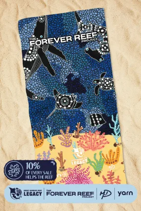 "Protect Our Coral To Save Our Reef" Beach Towel