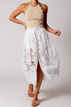 Reagan Embroidered Cotton Skirt