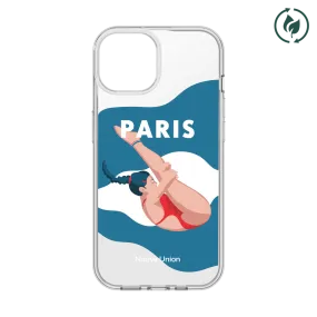 (Re)Clear Case For Iphone 15 -Swim -Emilie Sarnel