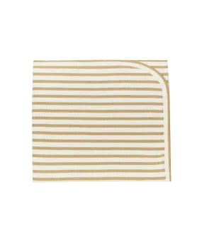 Ribbed Baby Blanket – Honey Stripe