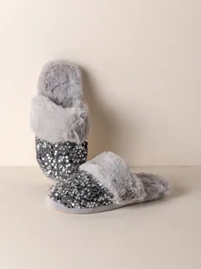 Shiraleah Fiesta Slippers, Silver