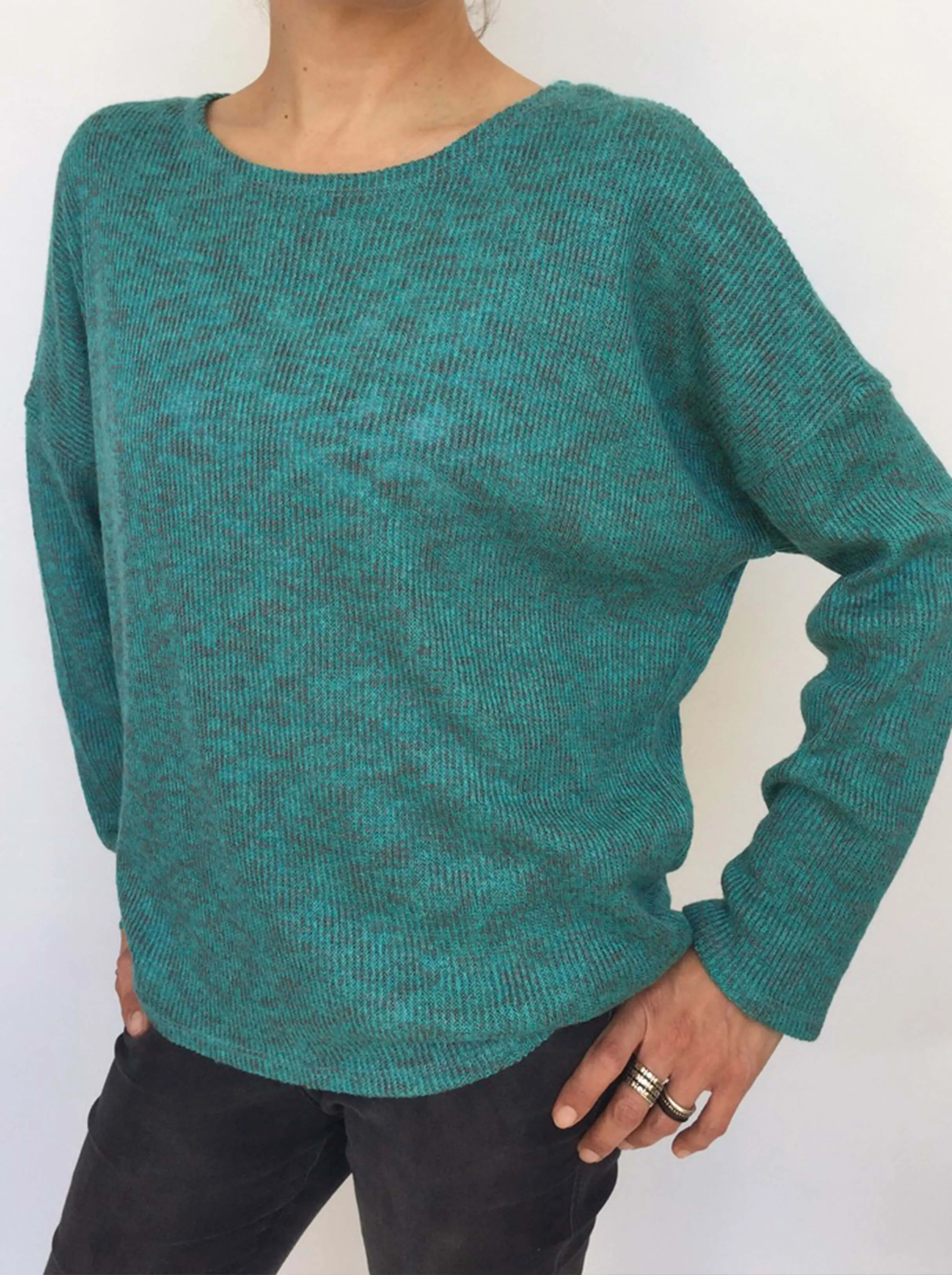 Turquoise Knitted Top