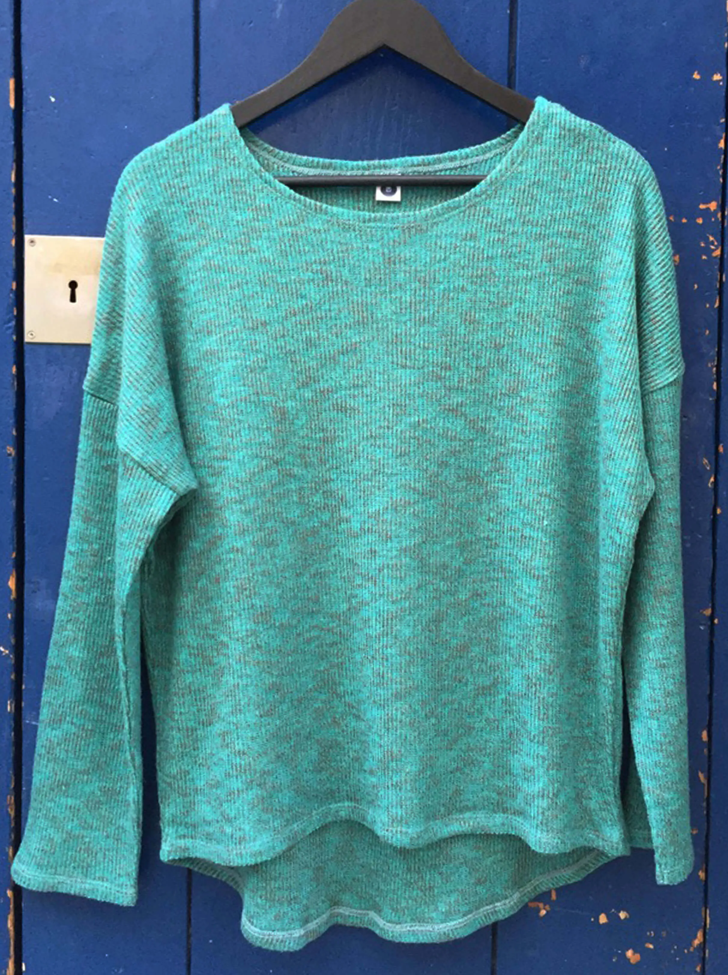 Turquoise Knitted Top