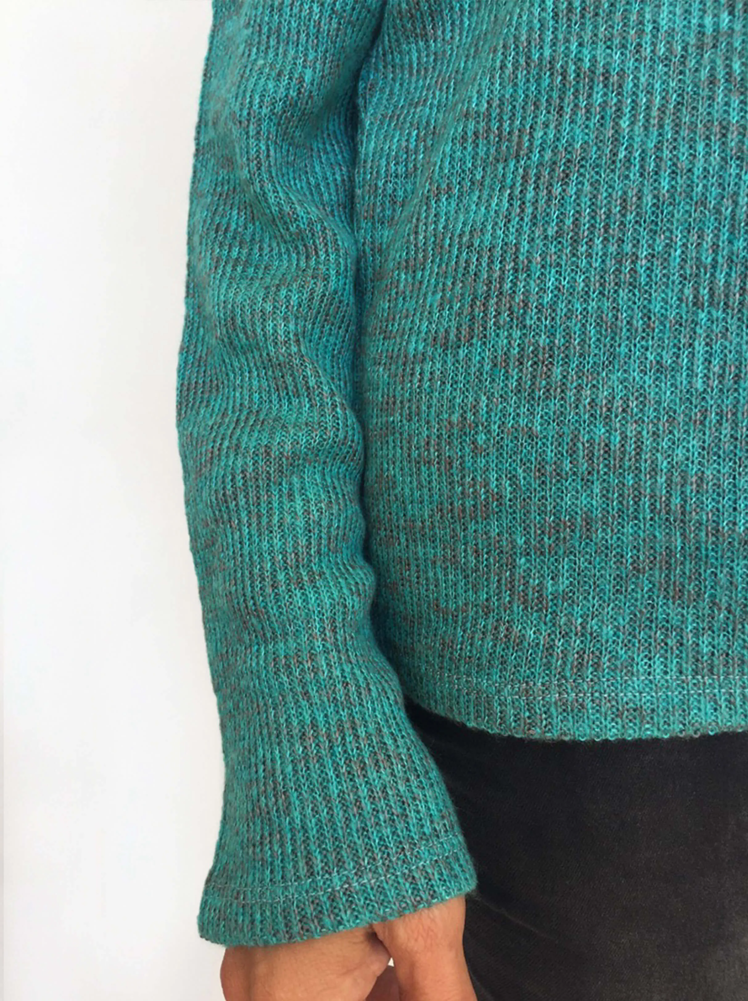 Turquoise Knitted Top