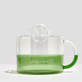 Two Tone Teapot Clear   Green